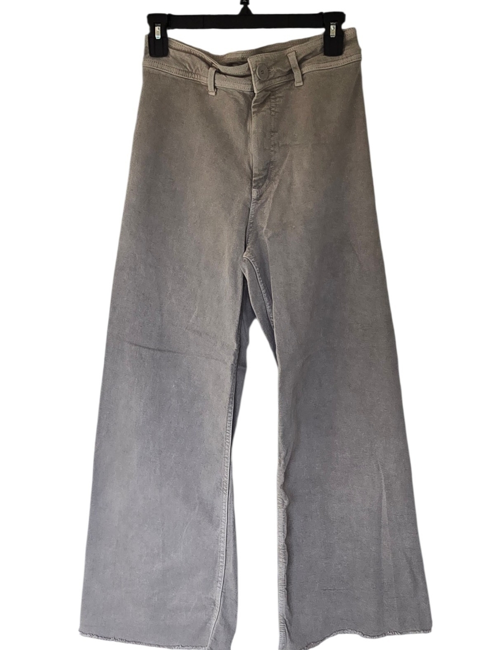 Zara Light Gray Straight-Leg Jeans